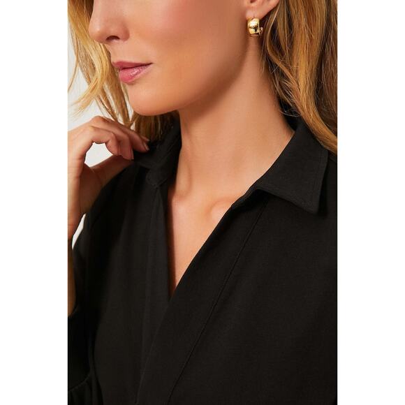 POMANDER PLACE Black Bradley Knit Polo Dress Size XL NWT - Picture 4 of 8